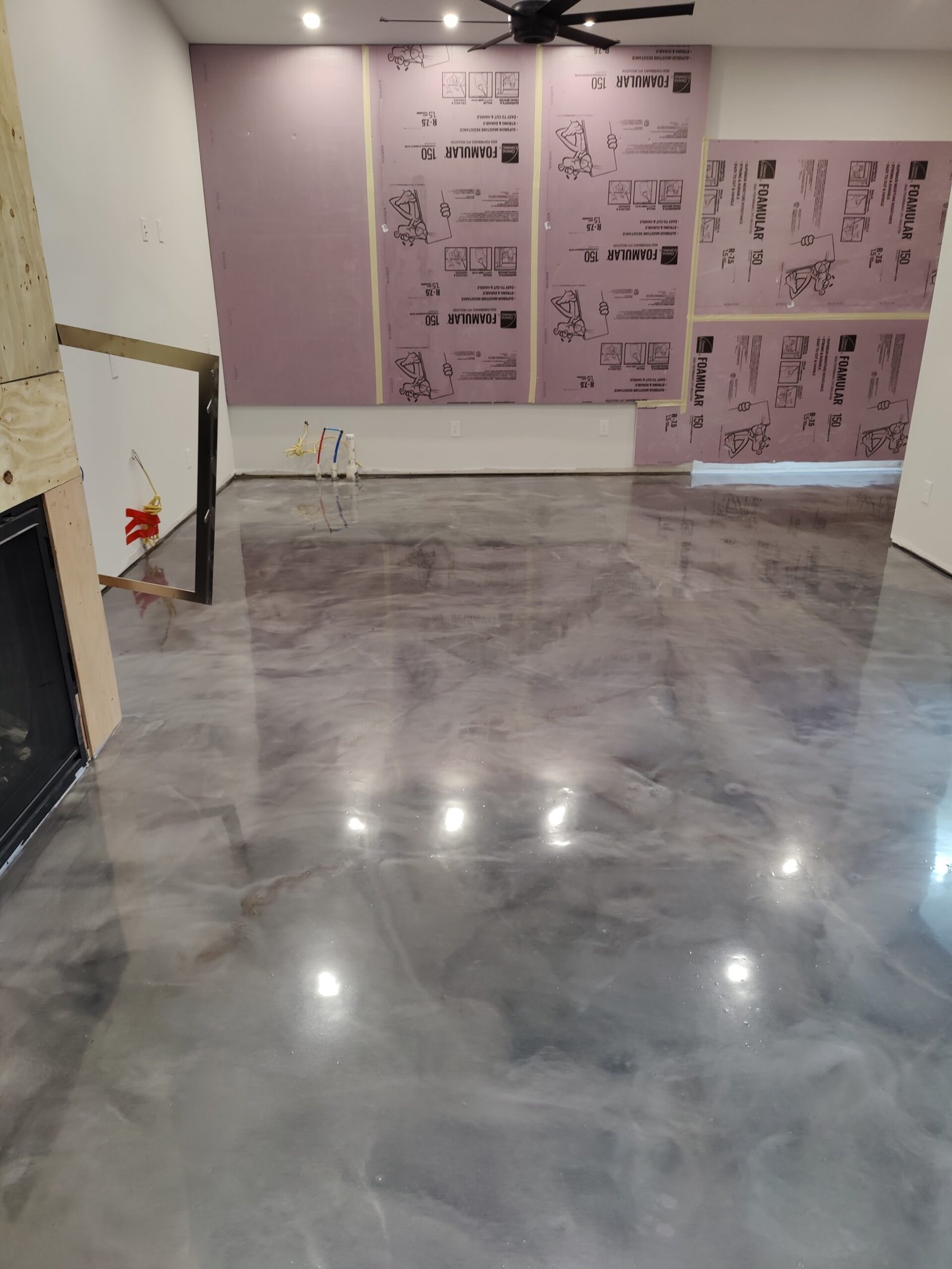 LVT installation in a large room