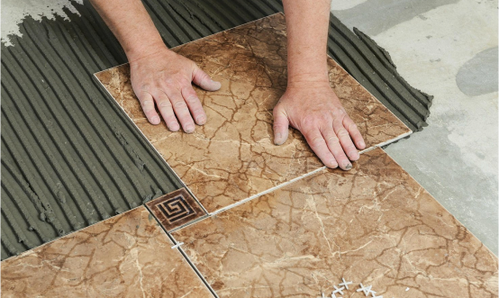 Luxury tile installation